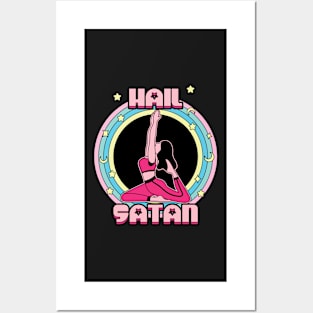 Yoga Pose Hail Satan Posters and Art